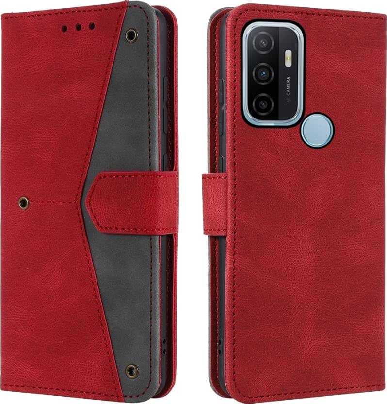 RAHISHI Flip Cover Compatible for Oppo A53 Cover, Executive Red, Magnetic Closure (B0DDKKN9HC) Amazon Price History, Amazon Price Tracker