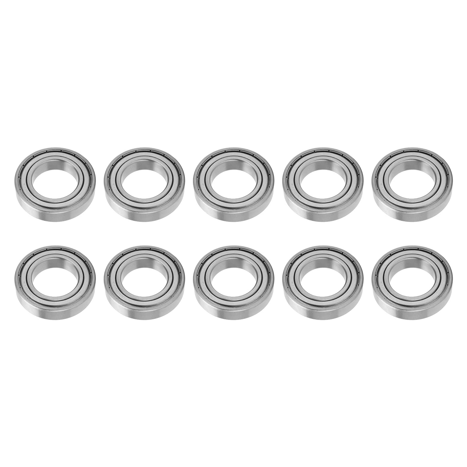 Omabeta Roulements Miniatures S6007ZZ en Acier Inoxydable, Double Blindage pour Fournitures de Roulement Industrielles 62mm X 35mm X 14mm, Paquet de 10