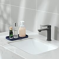 Vista 8 de MicoYang Jaboneras de baño de silicona con boquilla de drenaje, organizador de fregadero de cocina, soporte de esponja, bandeja de jabón