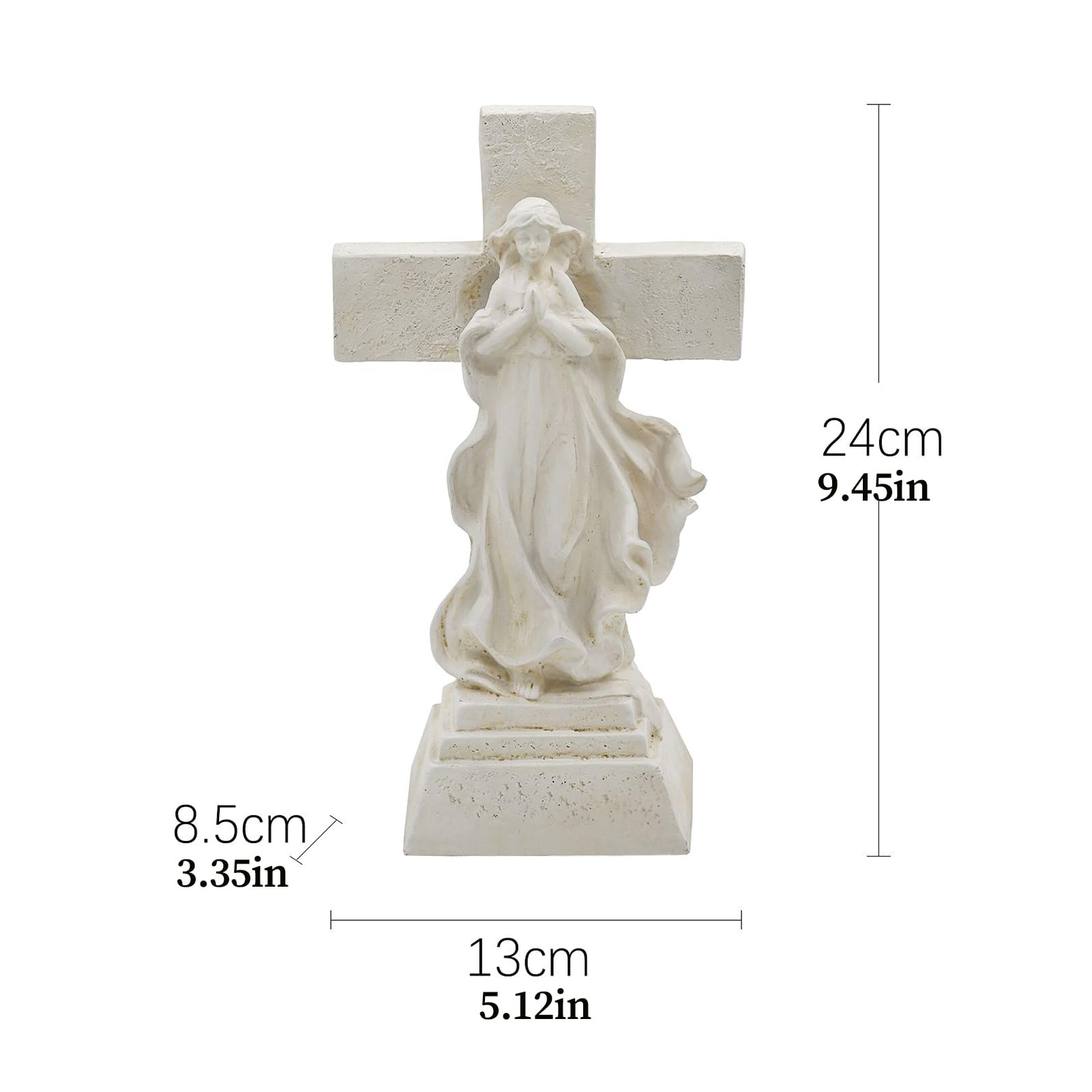 Estatua De Jardin Operada Con Energia Solar Resina Resistente a las | Decoración de Exterior con Luz Solar para Patio Jardín Terraza Porche y Senderos