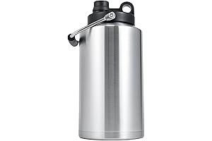 128oz Stainless Steel Gallon Water Bottle, Double Walled Thermal Insulated Water Jug