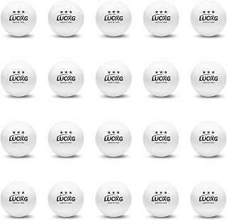 Luoxg 20 Pack 3-Star White Ping Pong Balls - Durable ABS Table Tennis Balls for Beginners & Pros