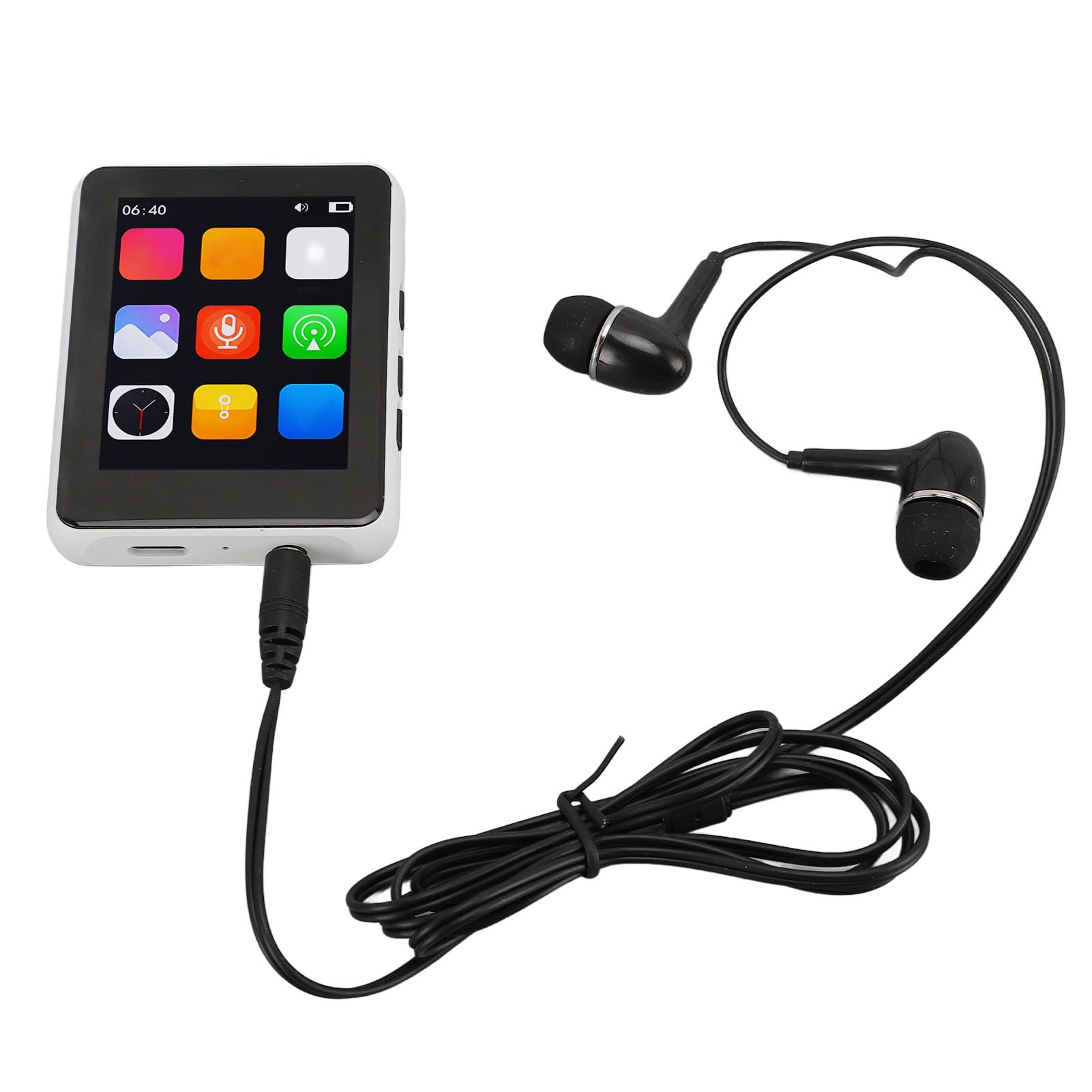 Cocoarm Lettore MP3 64GB con Altoparlante, Touch Screen 2,4in HiFi (WHITE)