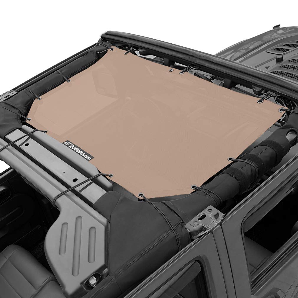 JK Sun Shade Top Compatible with Jeep Wrangler Sunshade Mesh Roof Front