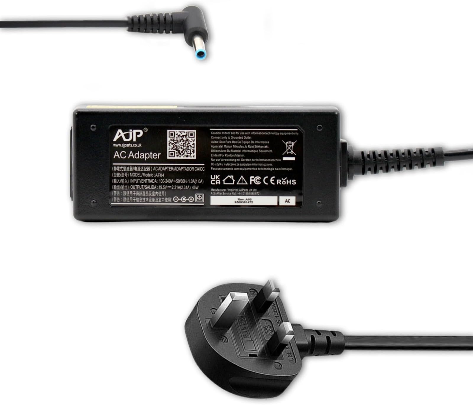 AJP 45W Charger for HP 13-c 14-cf 14-dq 14s-dq 14t-ep 15-fc 15-af 15s-eq 15s-fq 15t-fd 17-cn 17t-cn 17z-cp, 15S-FQ0021NA,15S-FQ0021UR, Stream 11 13 14 719309-003 721092-001 741727-001 Power Adapter