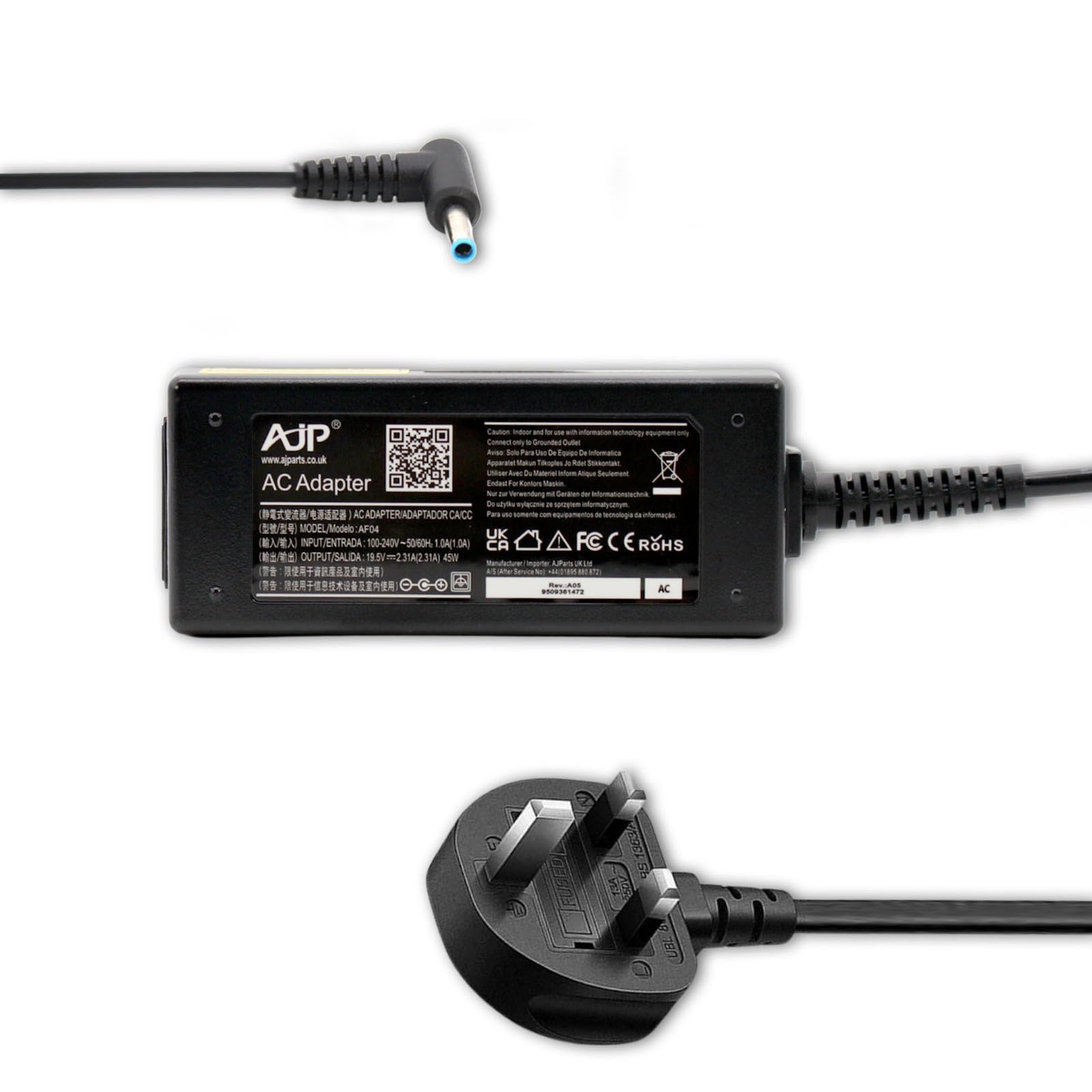 AJP 45W Charger for HP 13-c 14-cf 14-dq 14s-dq 14t-ep 15-fc 15-af 15s-eq 15s-fq 15t-fd 17-cn 17t-cn 17z-cp, 15S-FQ0021NA,15S-FQ0021UR, Stream 11 13 14 719309-003 721092-001 741727-001 Power Adapter