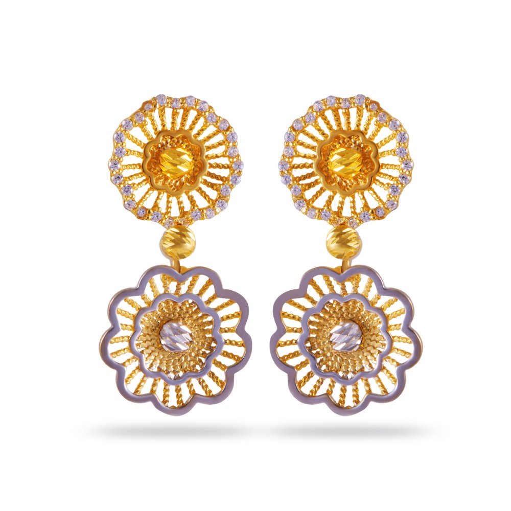 joyalukkas Women's & Girl's Zenina Collection 22K Yellow Gold Earrings-picture-18