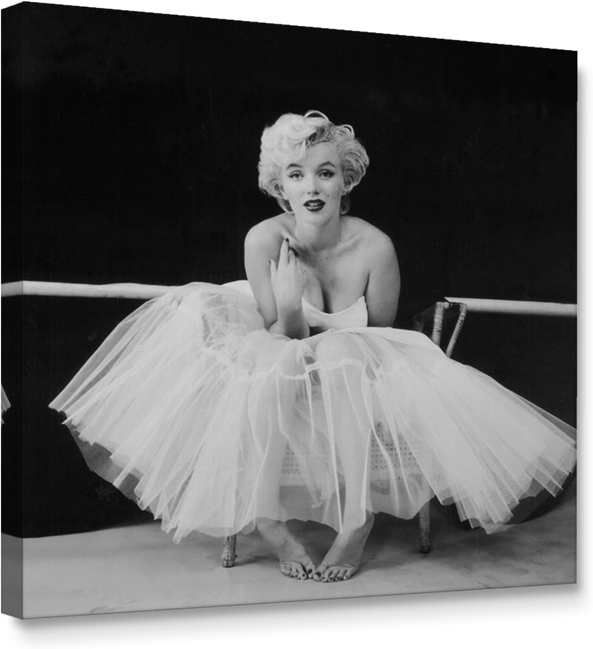 Niwo ART-Monroe C, Classic Movie Stars Canvas Wall Art Home Decor,Stretched Ready to Hang (20"x20"x1.5")