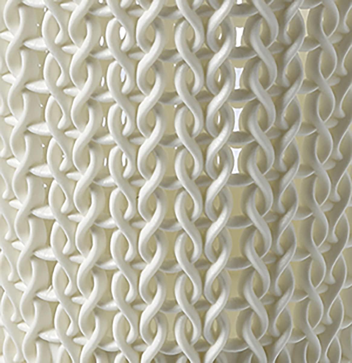 CURVER Knit 40 Litre Laundry Basket, Oasis White, 59.5 x 38.5 x 27 cm