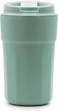 Vapur All Purpose Reusable Insulated Tumbler Cup with Flip Top Lid, Perfect for Morning Coffee and Ice Cold Drinks, Ideal for Travel and Fits in Most Cup Holders, 12 Ounce, Sea Glass, Pack of 1