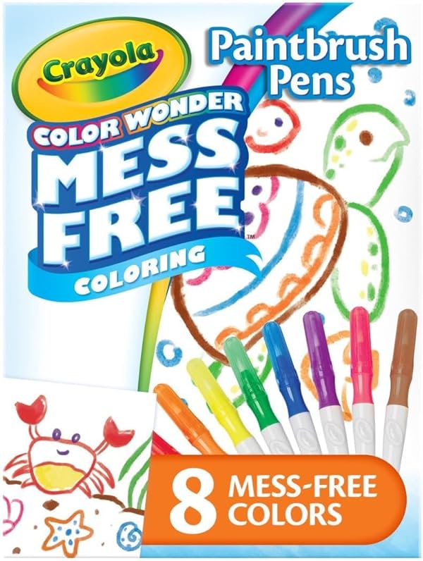 Crayola Color Wonder Paintbrush Pens, Mess Free Paint Set for Kids, 8ct Refill, 3+ by Crayola - Image 7