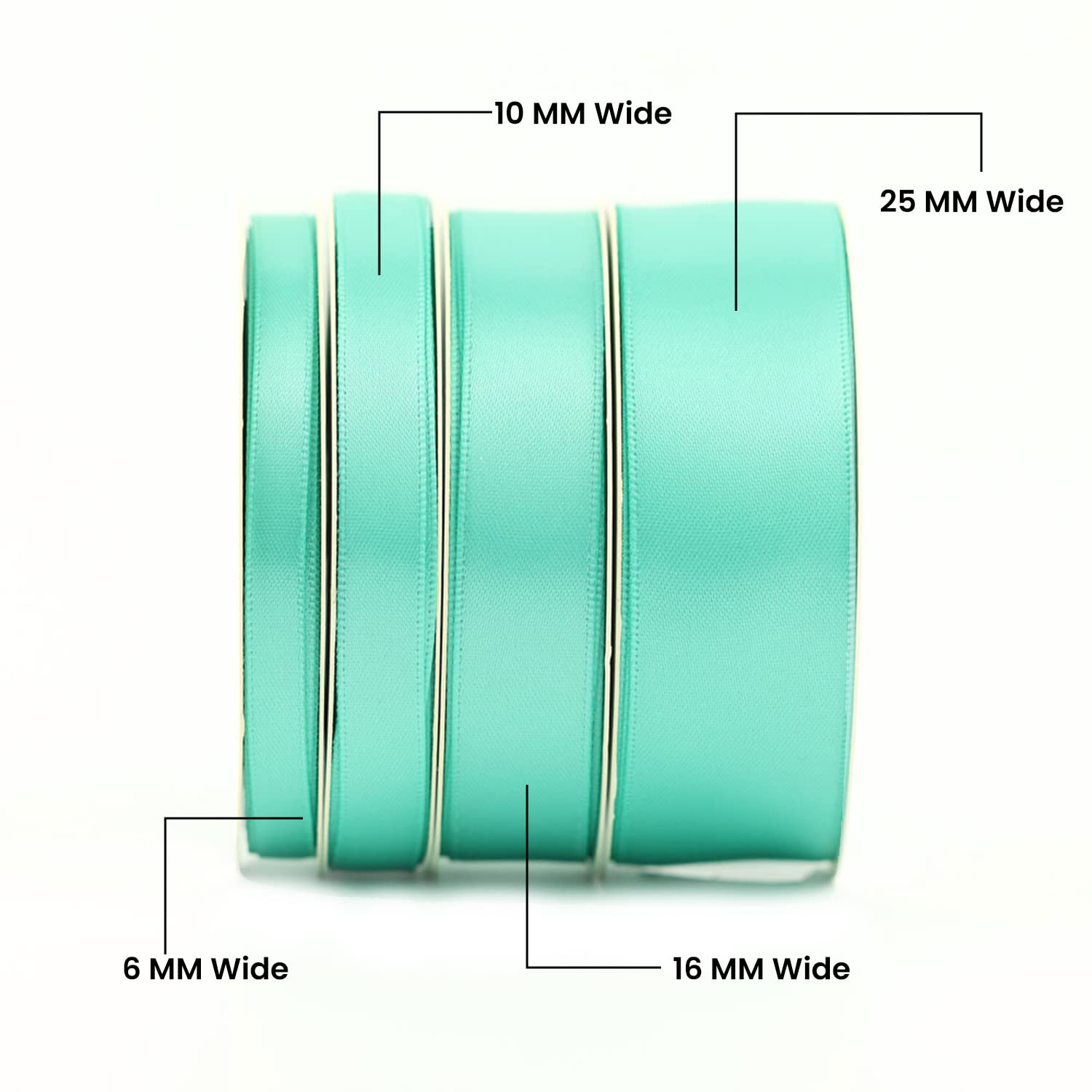 Double Sided Satin Ribbon, 27 Solid Colours, 10 Metre Reel, Fabric Ribbon for Gift Wrapping Cake, Wedding Party Decoration - Image 2