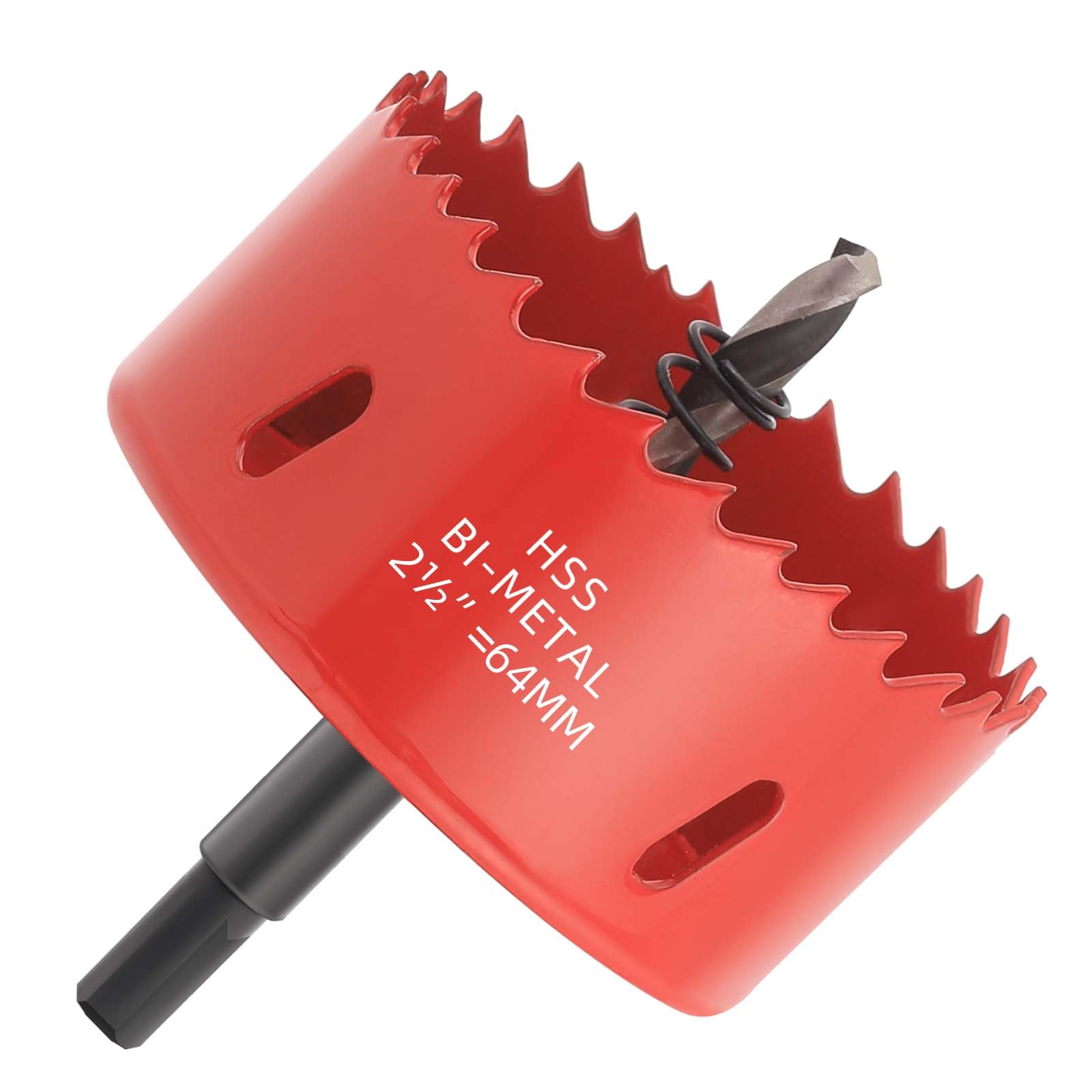 GARHWAL 2-1/2 inch Bi-Metal Hole Saw Drill Bit - Ideal for Circular Cuts in Wood, Plastic, and Sheet Metal - 1-3/16" Cutting Depth - Includes Arbor and Pilot Bit — image 1