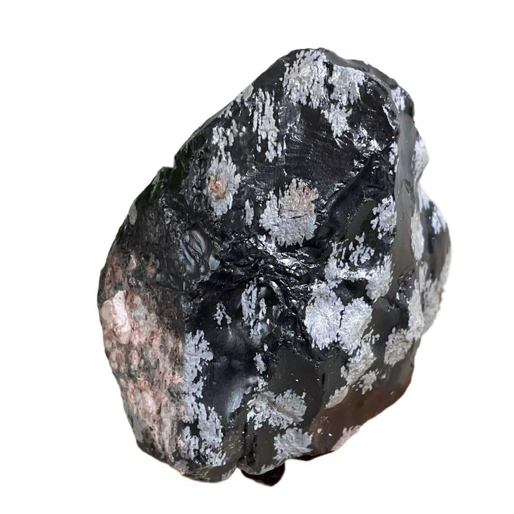 AARTERZZA 1pc 510-600g Snowflake Obsidian Rough Gemstone Bulk Large Quantities of Crystals