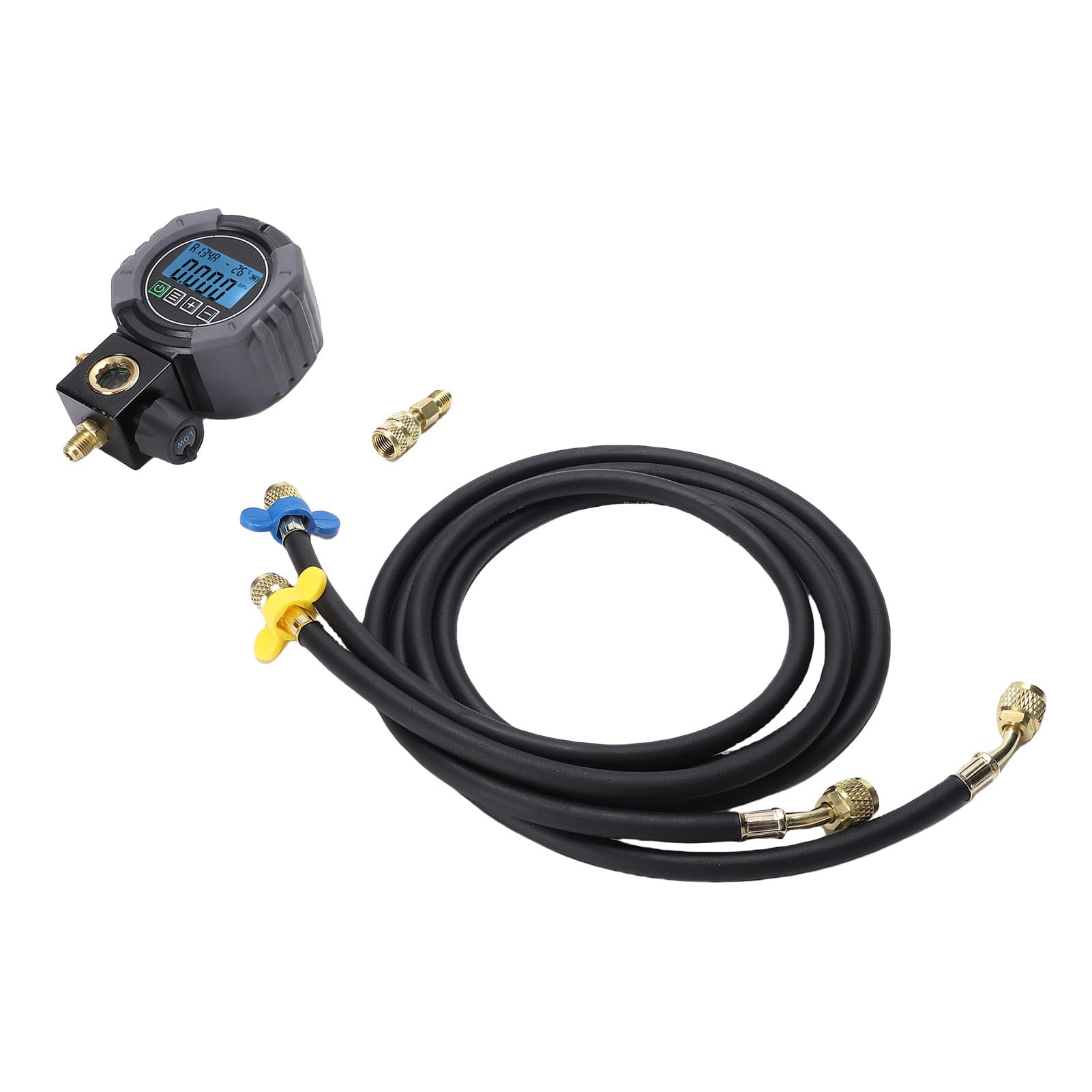 Medidor de Colector Digital, Herramienta de Medición Precisa para Cargar, Aspirar y Diagnosticar Sistemas HVAC con 1 Manómetro