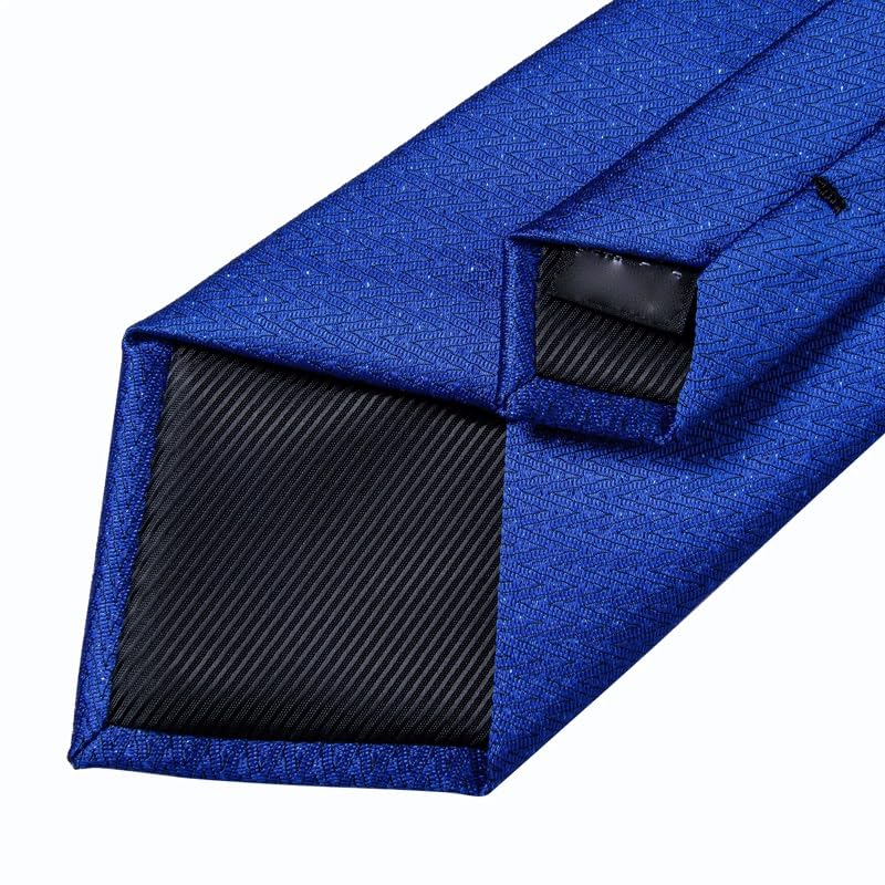 Set de corbata de seda para hombre con pañuelo y gemelos miniatura 4