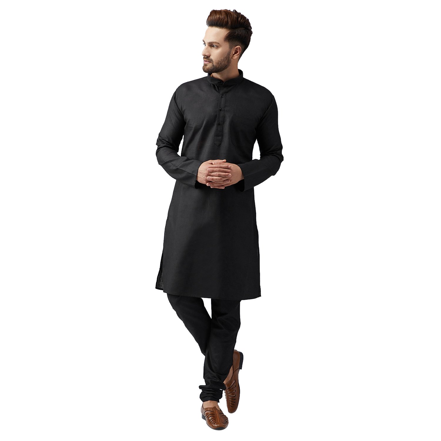 sojanya Men's Cotton Solid Kurta & Pyjama Set-picture-45