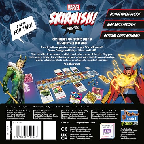Marvel Skirmish In New York juego de mesa 10+ 2 jugadores miniatura 4