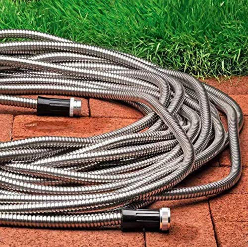 Kings County Tools 75-Foot Stainless Steel Garden Hose | Kink and Puncture Proof | Resistant to Tearing, Cracking, Corrosion and Rusting | Lightweight & Flexible - Image 3