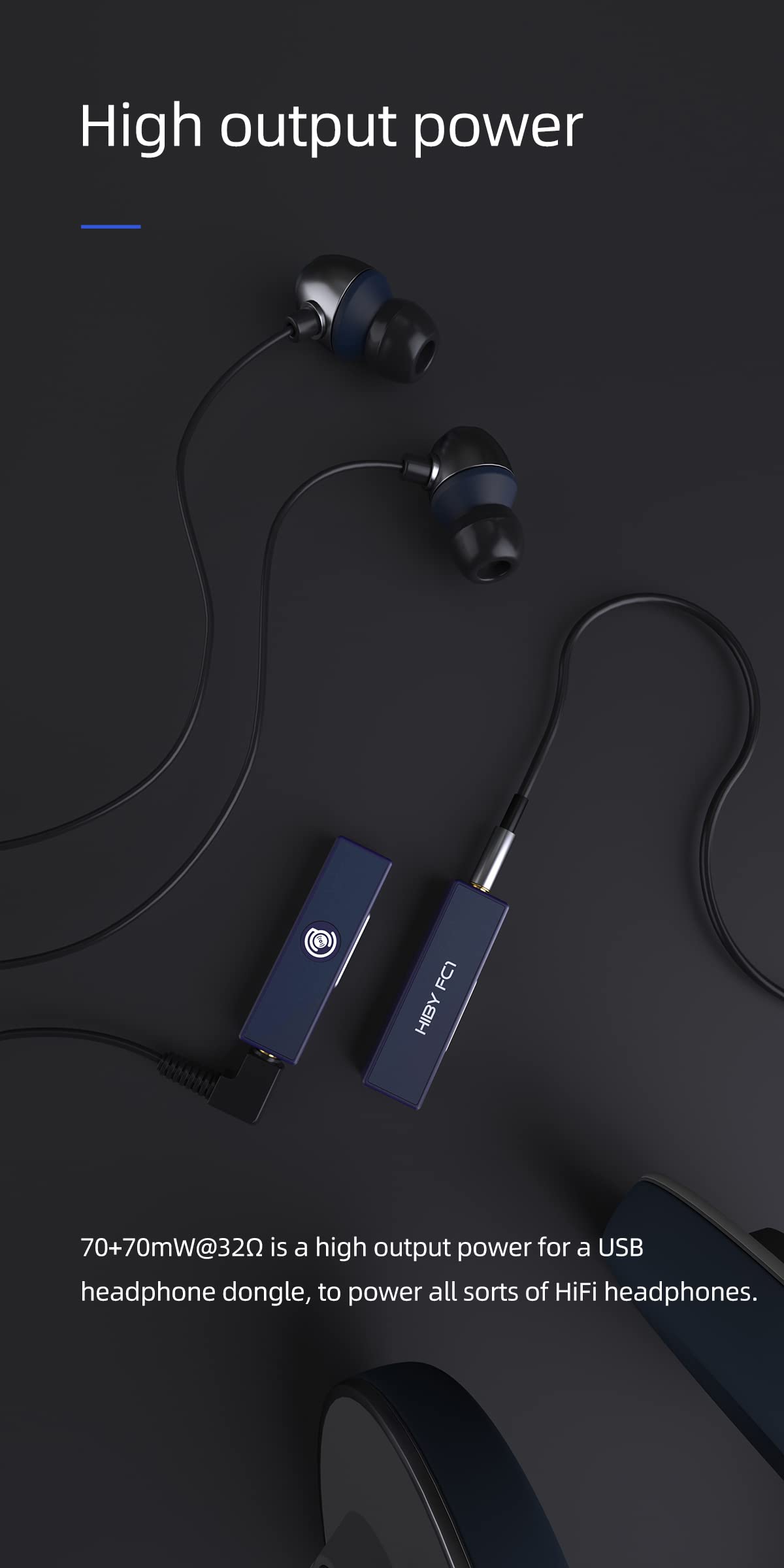 Amazon.co.jp: HiBy FC1 USB ヘッドホンアンプ ケーブル着脱式 タイプC