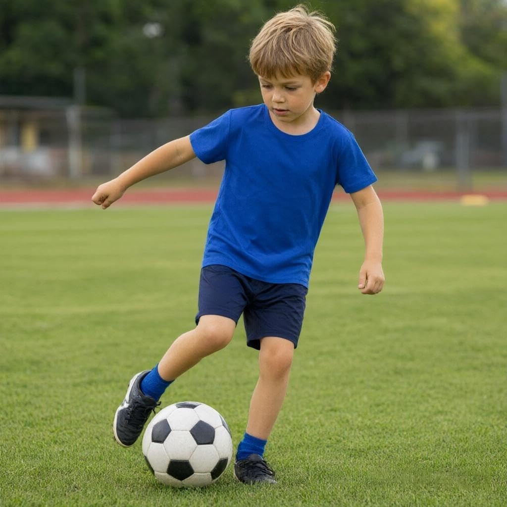 4 Pack Boys Quick Dry T-Shirts Mesh Moisture Wicking Active Tshirts(4-18Years)