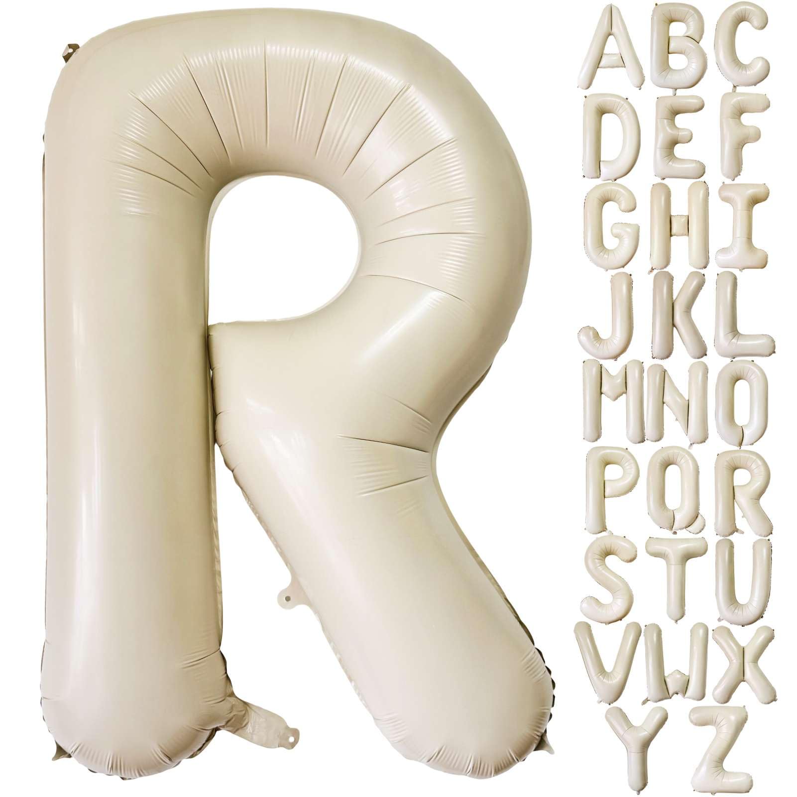 Amazon.com: Cream White Letter R Balloons, 40 Inch Giant Letter ...