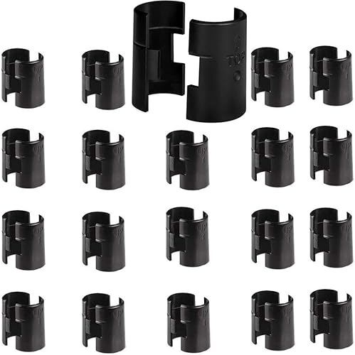 Clips de alambre para estantes, clips de bloqueo de estante de alambre, 20 pares de 40 piezas para postes de 1 pulgada, fundas para estantes, se