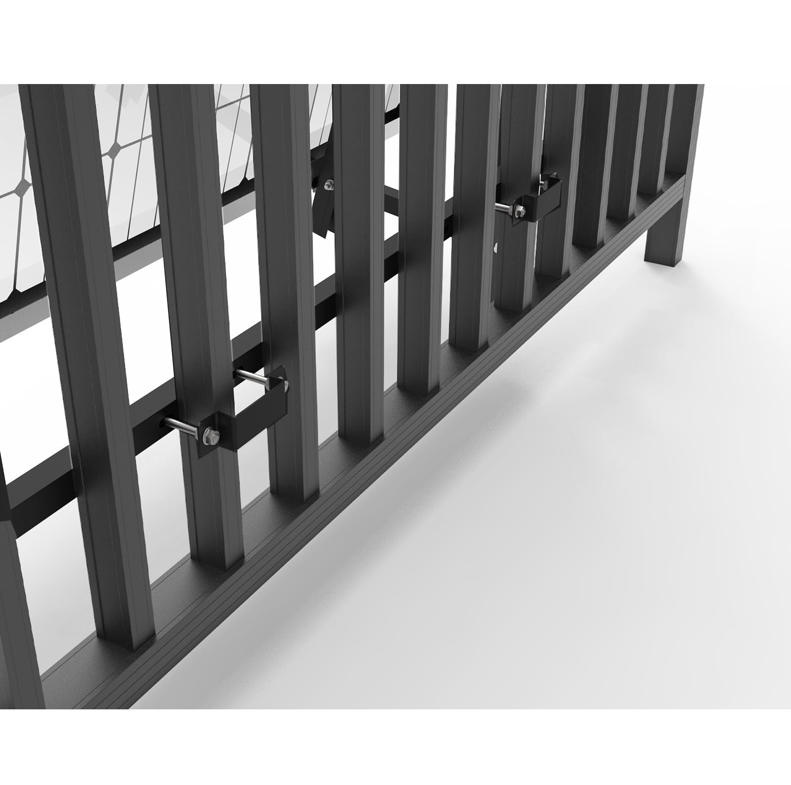 enjoy solar Powerway® Aluminium verstellbare PV-Halterung für Balkonkraftwerk (schwarz)