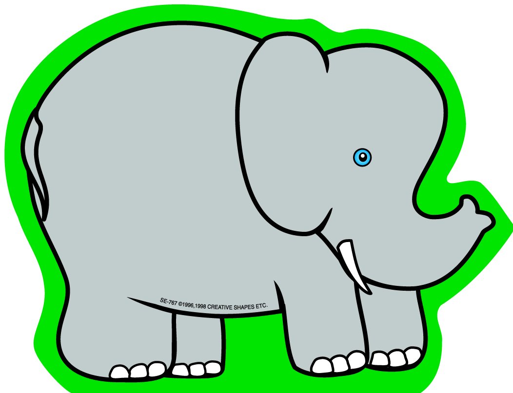 SHAPES ETC. Elephant Mini Notepad 3" x 3" 35 Sheets Acid Free Perfect for Zoo and Safari-Themed Classroom Projects Made in USA