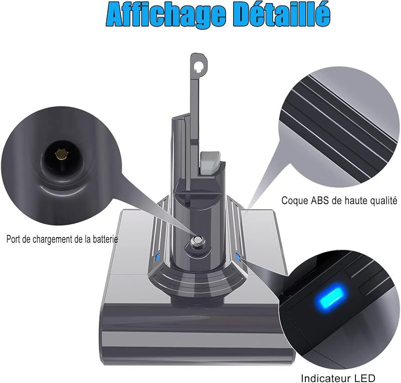 Acumulator de schimb KUNLUN 21,6V pentru aspirator vertical fără fir Dyson V7 SV11 Trigger Animal Motorhead Extra Absolute Fluffy
