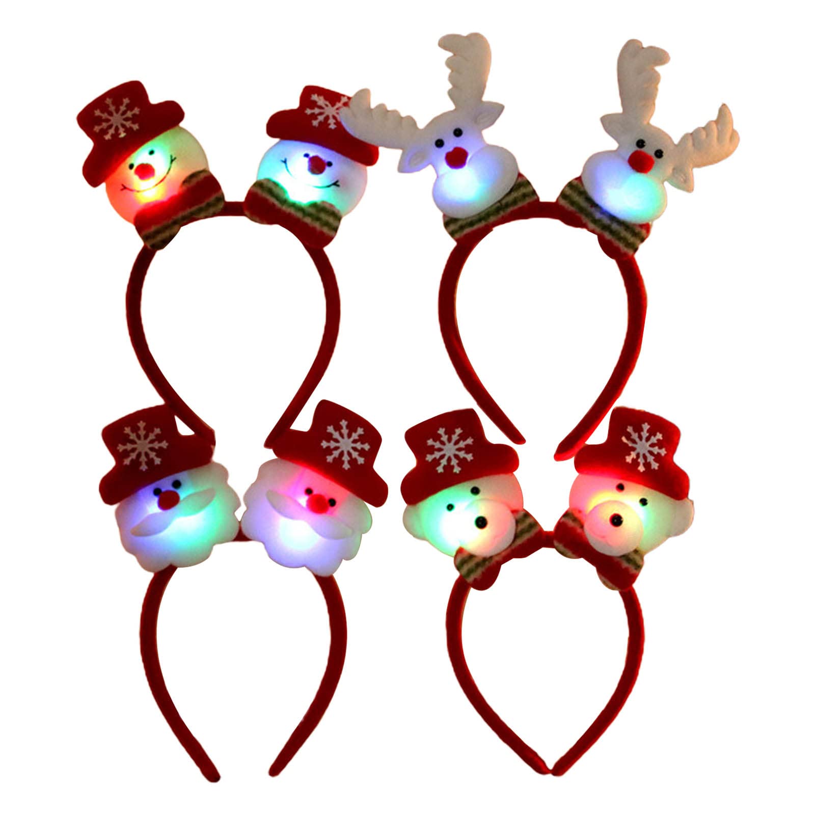Kalttoy Women's B 4X Headband Furry Reindeer Ears Headwear Antler Hair Hoop For Halloween Fawn Horn Christmas Headpiece Party Supplies Christmas Headbands For Aby Girls