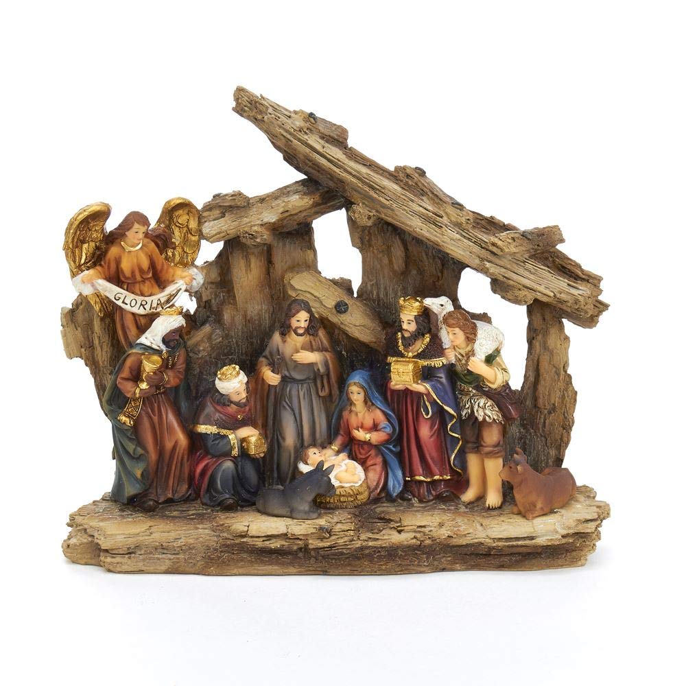 Kurt S. Adler Nativity Set, Multicolor, 7" Tall