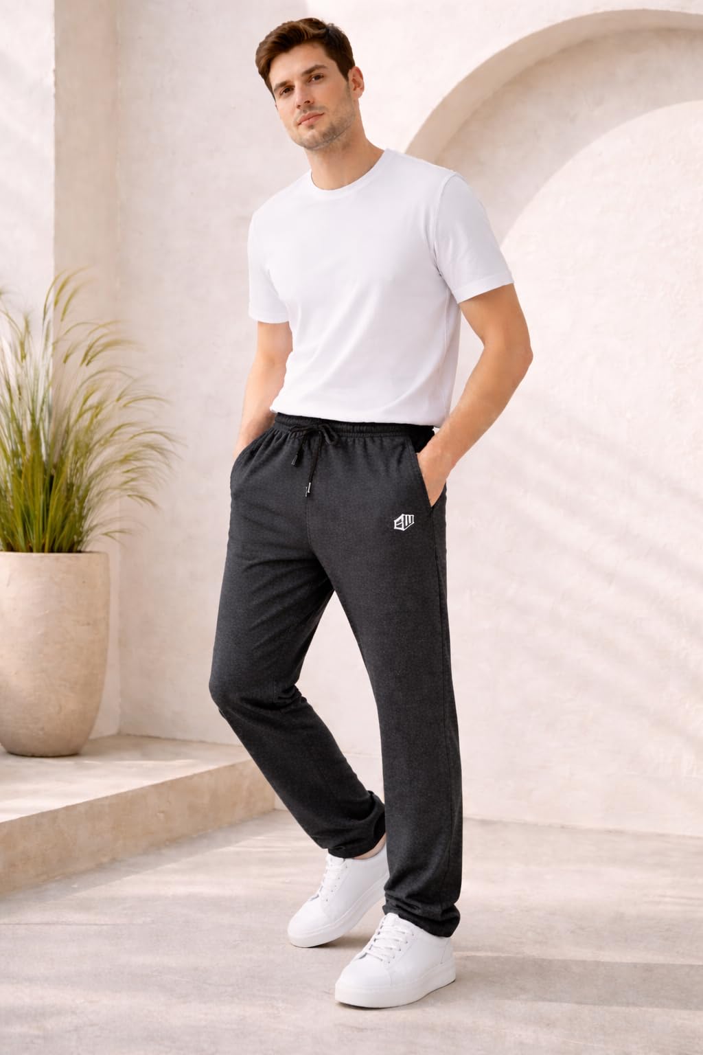 ENDEAVOUR WEAR Men's Regular Fit High Rise Track Pant (EWTS_CTNCHARCOALTRACK_M_Charcoal Grey_Medium) 2