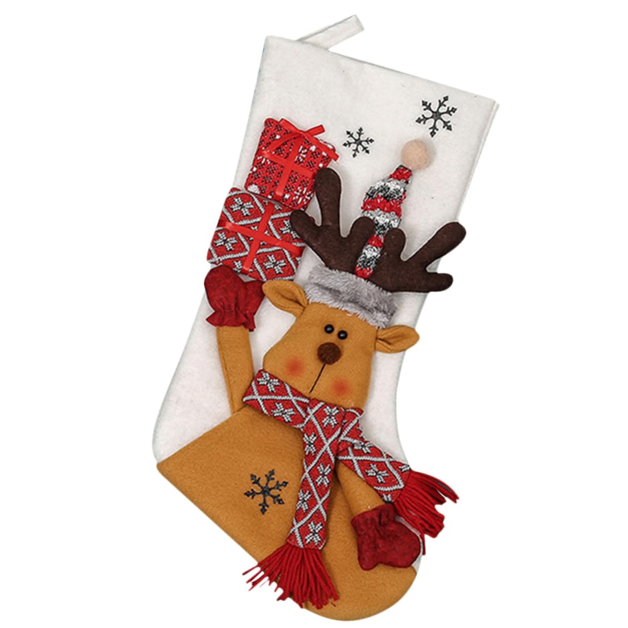 Zerodeko 3 Stück Weihnachtssocken Weihnachtsbaum Strümpfe Weihnachten Plüsch christbaumanhänger weihnachtsbäume geschmückt Christbaumschmuck traditionelle Weihnachtsstrümpfe Maschenware