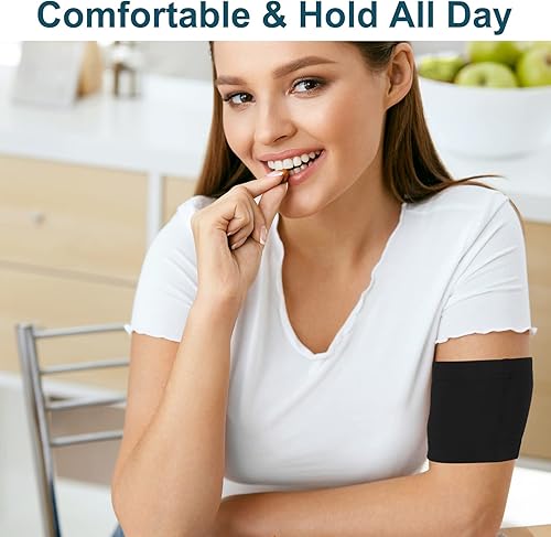 Miniatura 7 de 4 piezas de funda para sensor de diabetes, lavable, reutilizable, para suministros para diabéticos, suministros deportivos (talla L)