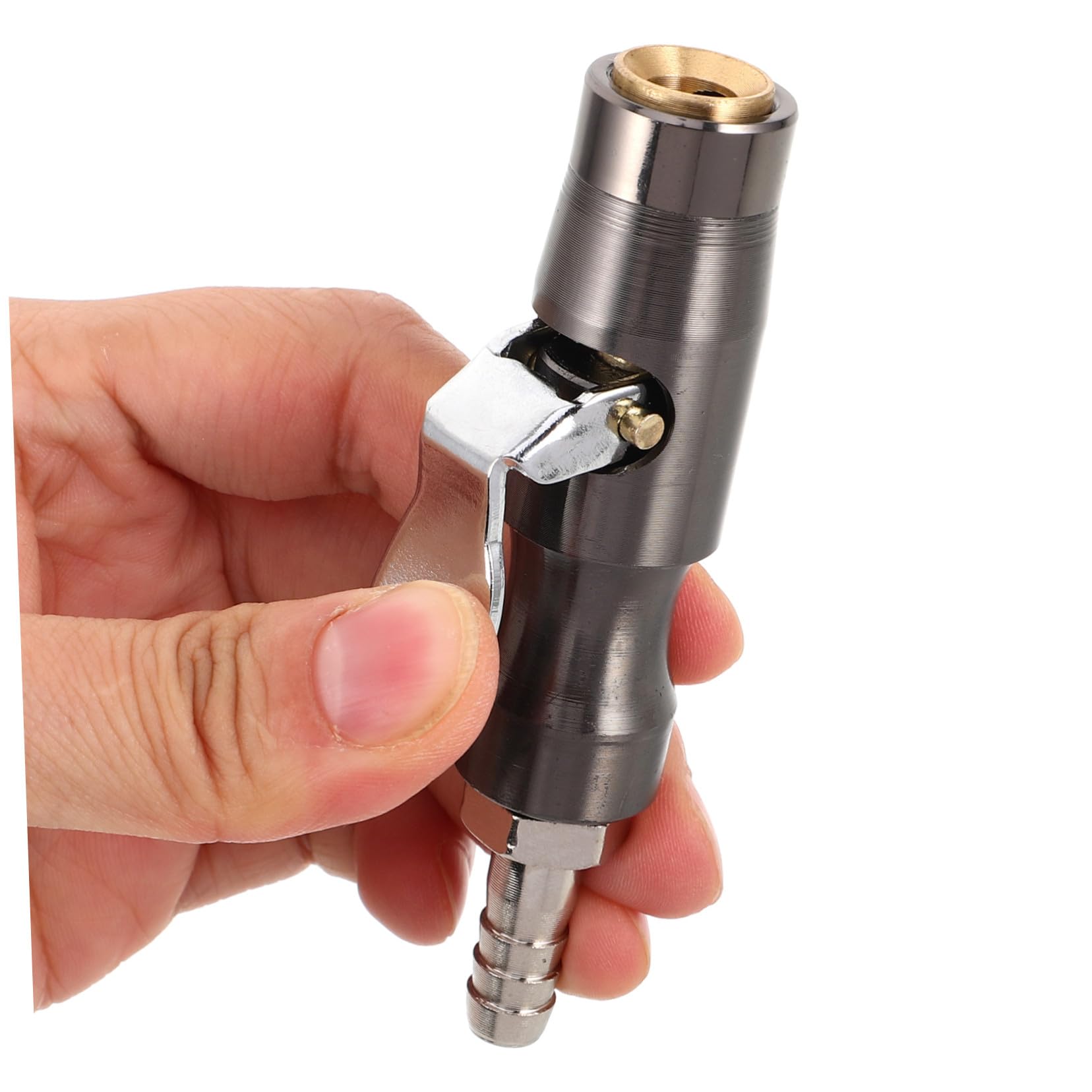 5 Sätze Autoreifen Luftdruckprüfer Adapter Selbstsperrender Reifenfüllanschluss Schnellverschluss Luftschlauch Düse Kompatibel für Auto Suv Motorrad