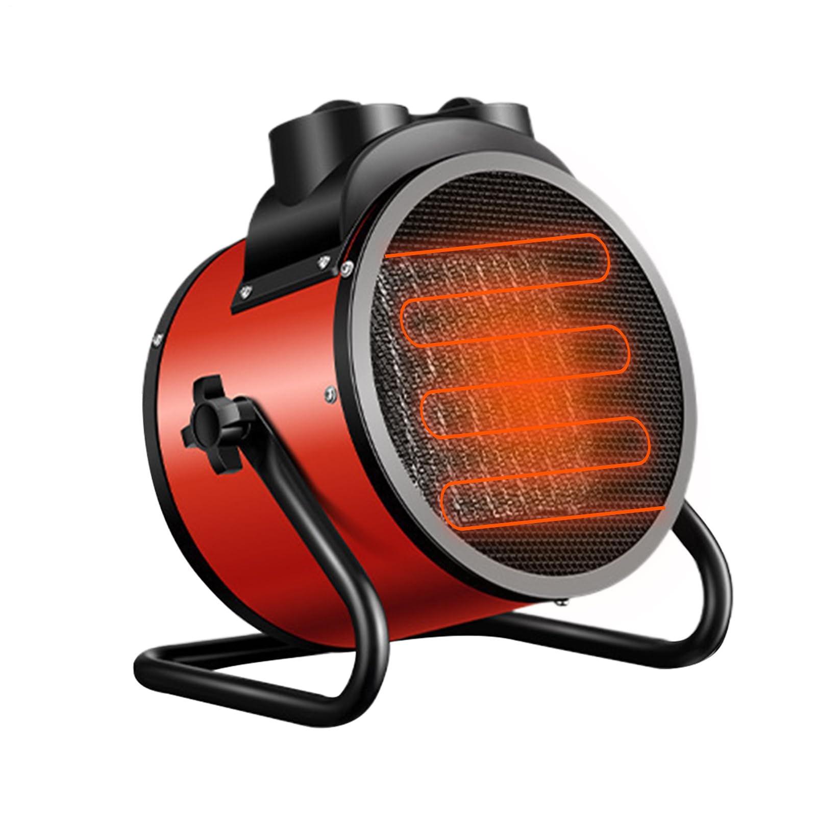 Riscaldatore elettrico in ceramica ventola di riscaldamento sicura e veloce | Ventilatore portatile per interni esterni scrivania campeggio camera da letto garage tenda da pavimento