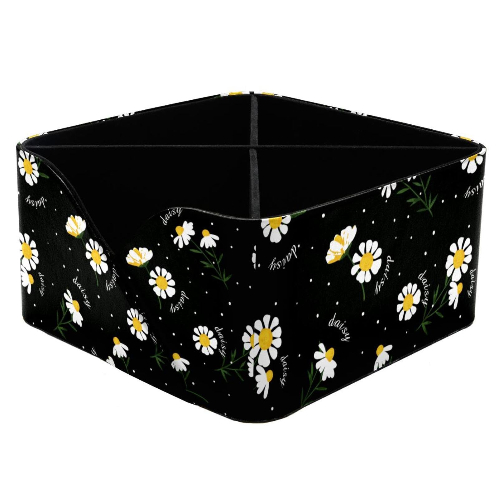 Organiseur de bureau pour la maison et pot de rangement Daisy foncé