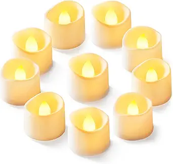 Homemory 12-Pack Flameless LED Tea Lights Candles Battery Operated, 200+Hour Fake Electric Candles TeaLights for Votive, Aniversary, Wedding Centerpiece Table Decor, Funeral, Halloween, Christmas