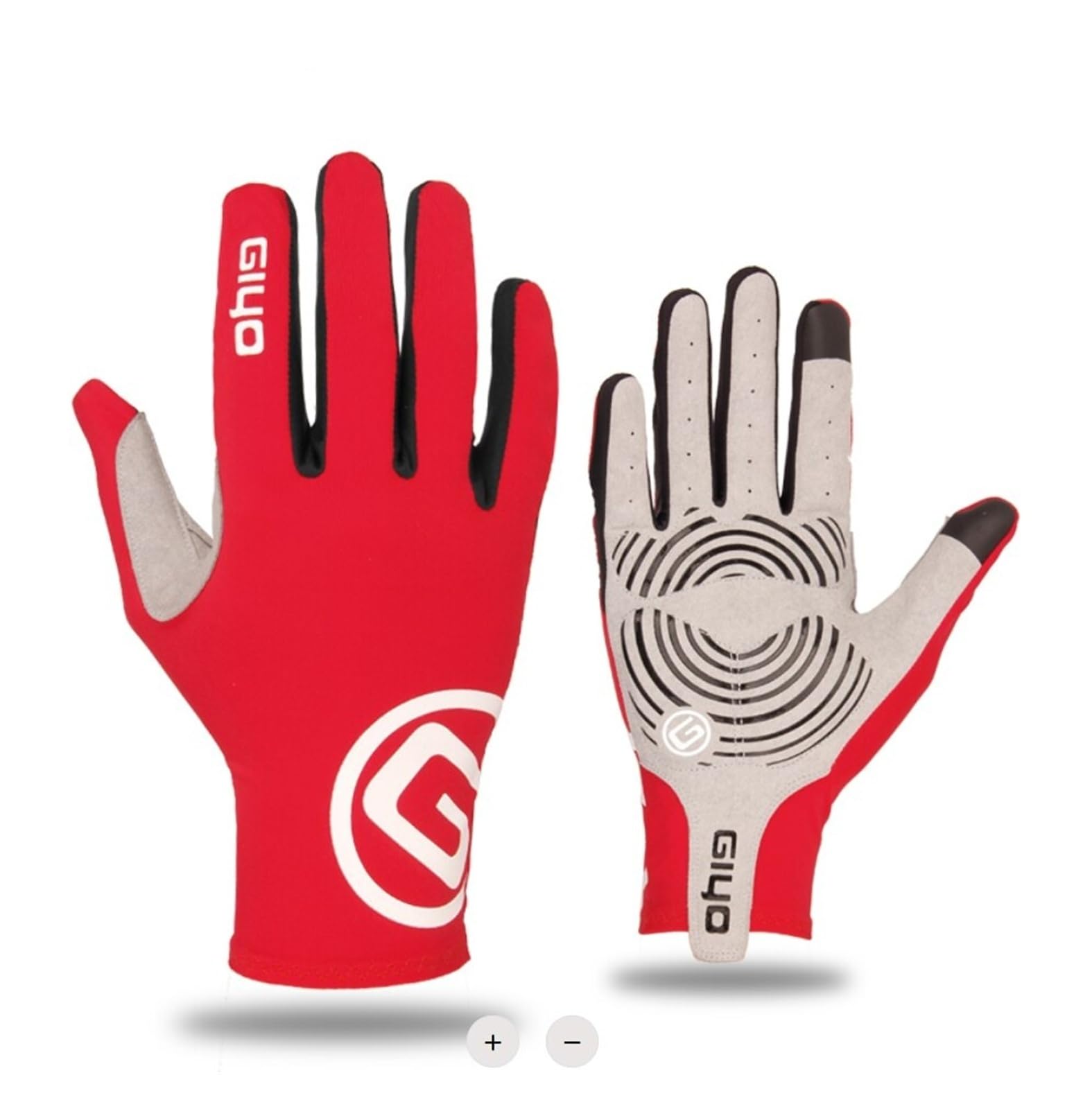 PUCIO Touch Screen Guanti da Ciclismo Sportivi in ​​Gel con Dita Intere MTB Bici da Strada Equitazione Bicicletta da Corsa Maschio Femmina (Colore : 2, Size : M)