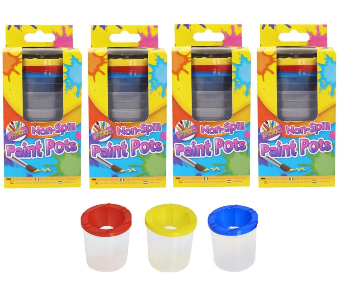 4 x Non Spill Paint Pots