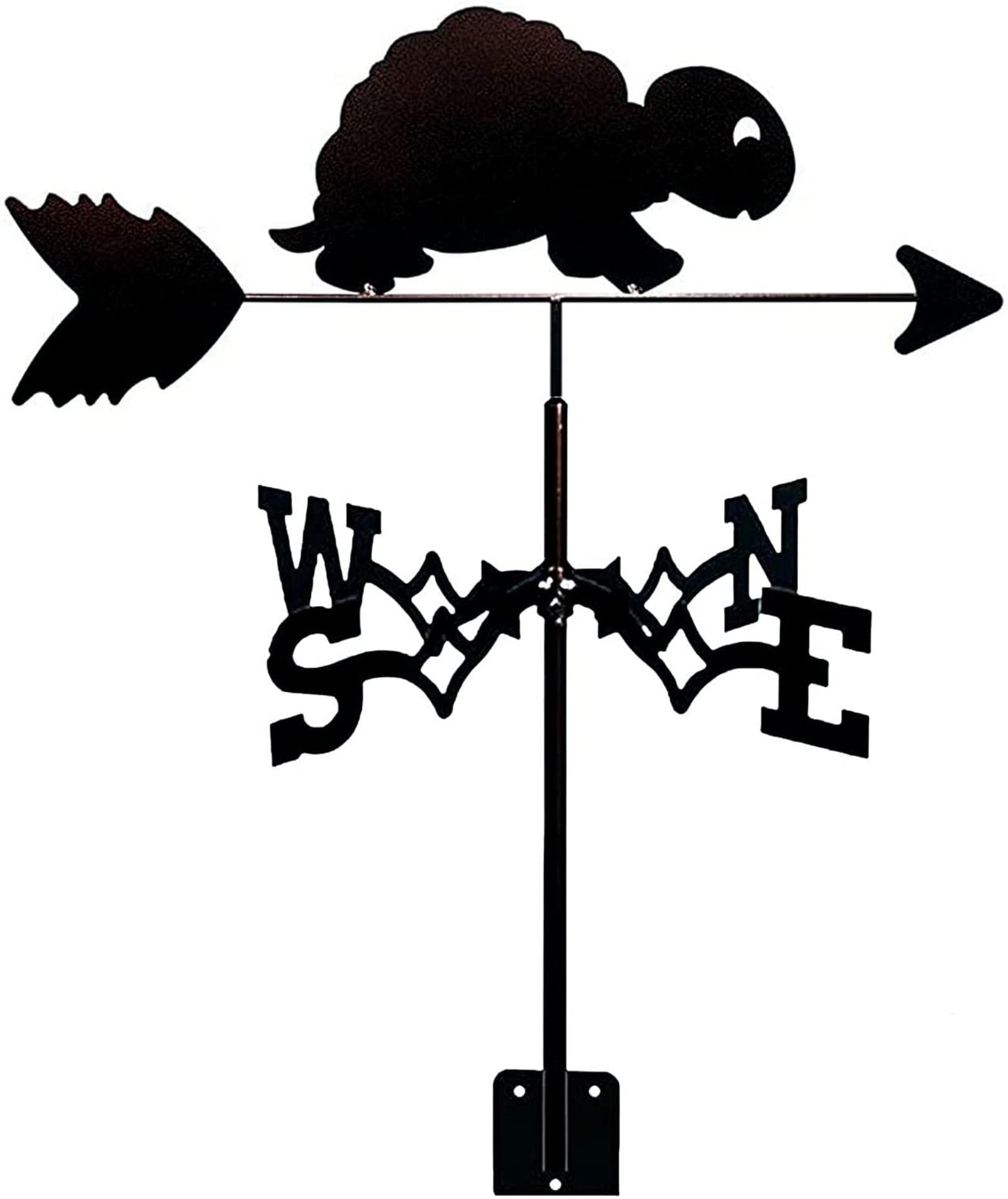 TAXXII Rabbit Turtle Weather Vane for The Liquor Stainless Steel Weathervane Retro Farm Scene Wind Measuring Tools Direction Indicator Garden Stake