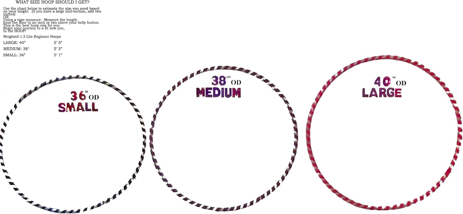 1.5 lb. Hula Hoop Red Weighted Large 40 inches Fitness Dance Workout Exercise Beginner