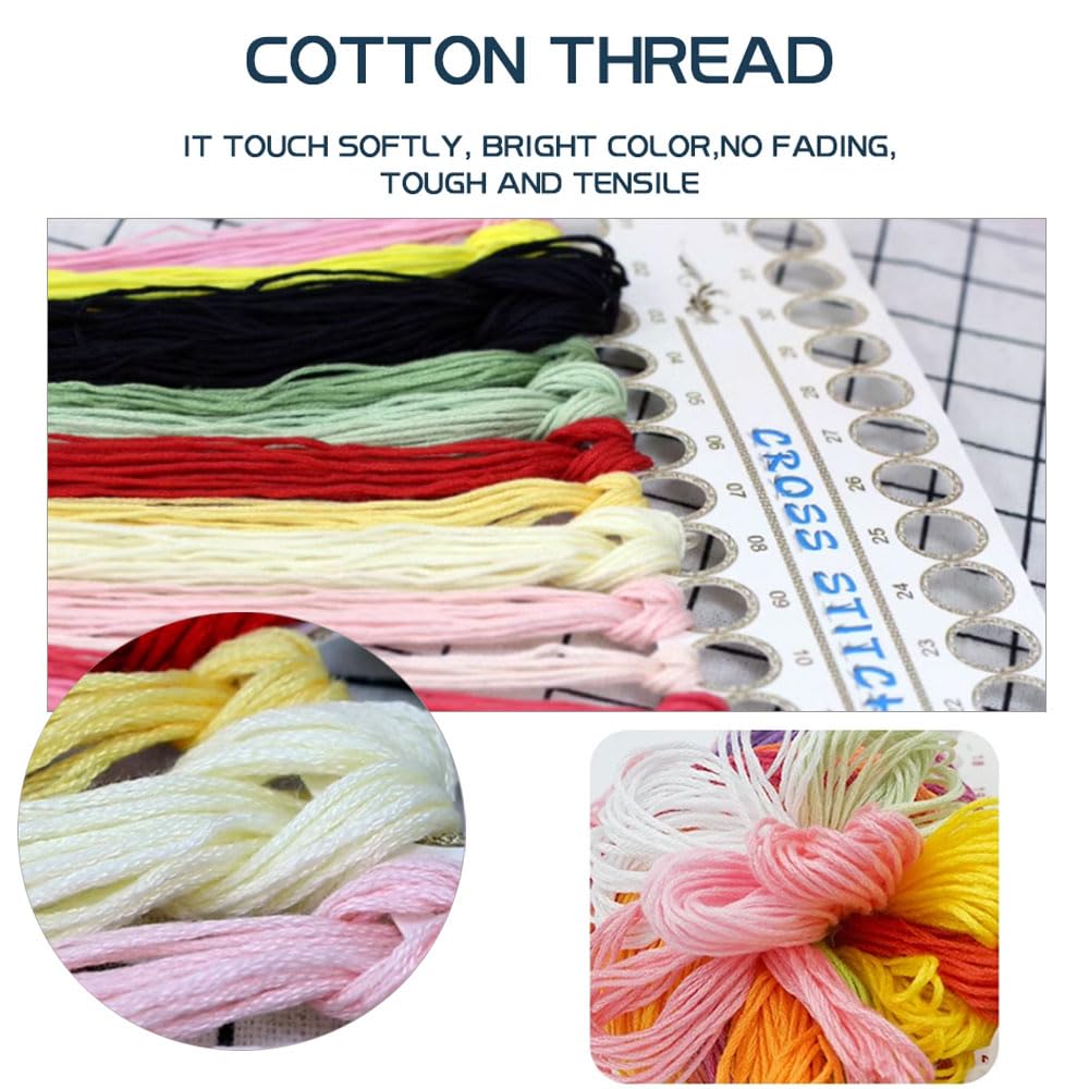 Stitchmelody Kit De Broderie Au Point De Croix Estampé, 11 Ct Motif Imprimé, Kit De Travaux D'aiguille à Faire Soi-même, 52,8 X 65,5 M