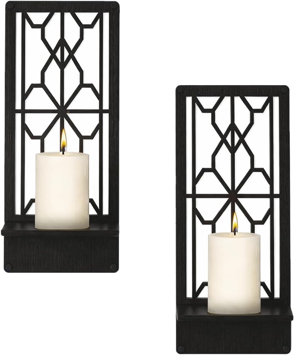 OYEFLY Farmhouse Rustic Wall Candle Holder,Minimalist Rustic Wall Art (Style 2)