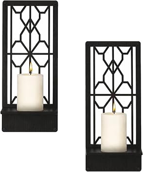OYEFLY Farmhouse Rustic Wall Candle Holder,Minimalist Rustic Wall Art Style 2