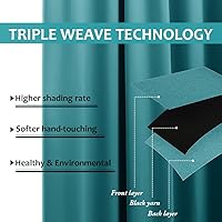 Vista 157 de NICETOWN Cortinas grises para exteriores para patio, impermeables, 2 paneles, resistentes al viento, a prueba de óxido, ojales superiores e