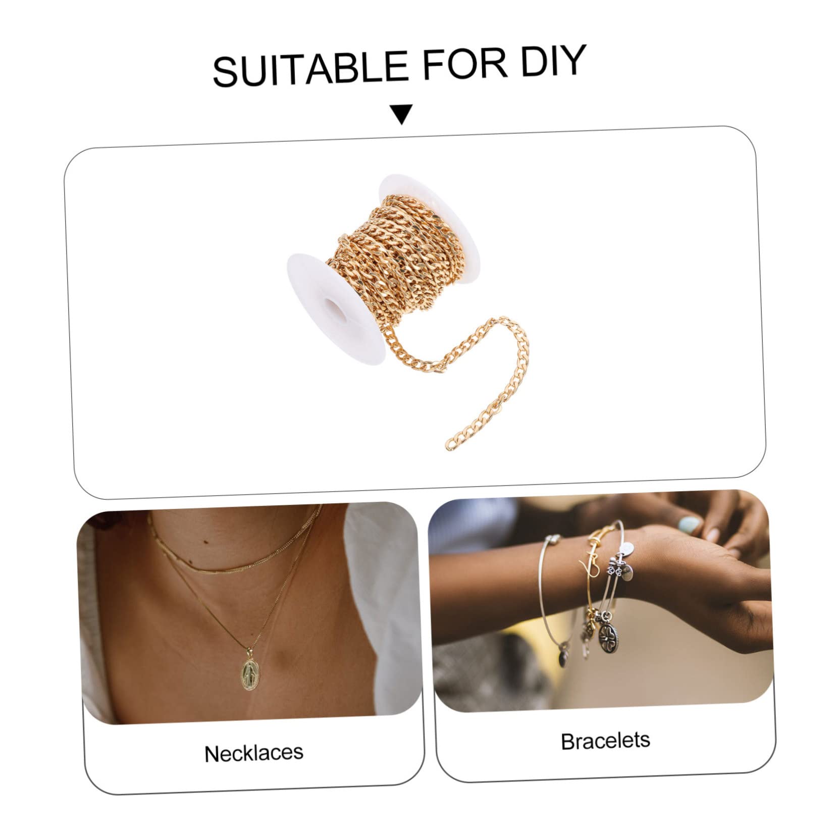 Biżuterię, naszyjnik, przedłużenie Łańcuszek na 4 rolki Uniwersalne łańcuszki DIY Charm Bransoletki DIY Biżuteria Łańcuszki Biżuteria Metalowe łańcuszki