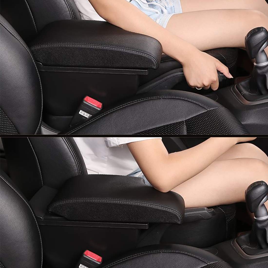 YJYWZH Doble Capa Consolas Reposabrazos Caja para Nissan Juke Reposabrazos Caja de Almacenamiento Apoyabrazos de la Consola Coche con portavasos