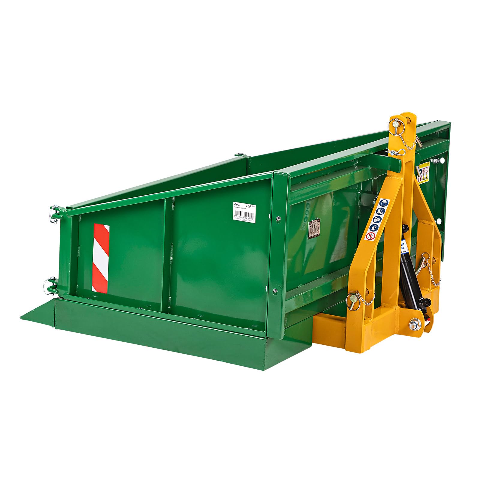 Traktor Hydraulik Heckcontainer Heckmulde Container Mulde 400 kg 120 cm grün